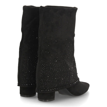 Botas con tacón para mujer OSS-001-Negro