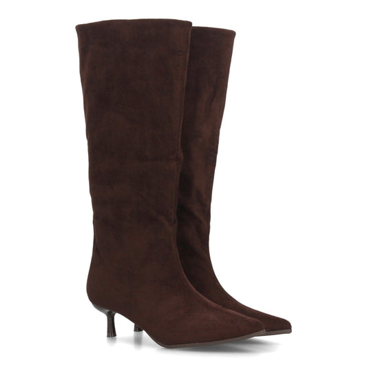 Botas con tacón fino para mujer A-6023-Cafe
