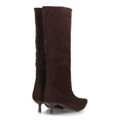 Botas con tacón fino para mujer A-6023-Cafe