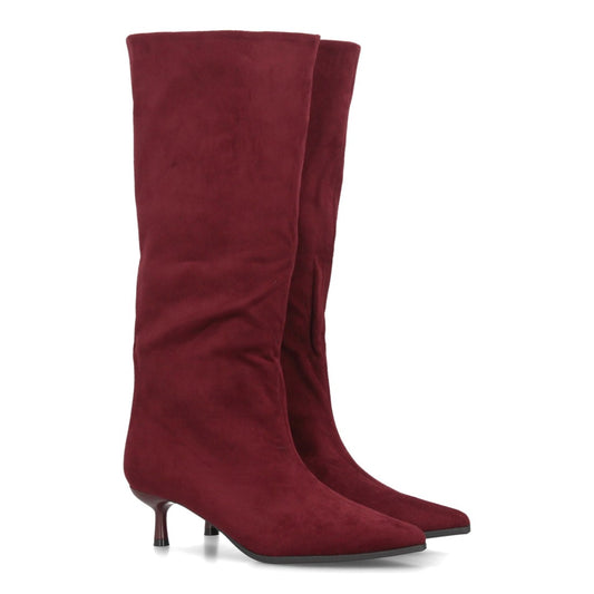 Botas con tacón fino para mujer A-6023-Burdeos