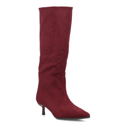 Botas con tacón fino para mujer A-6023-Burdeos