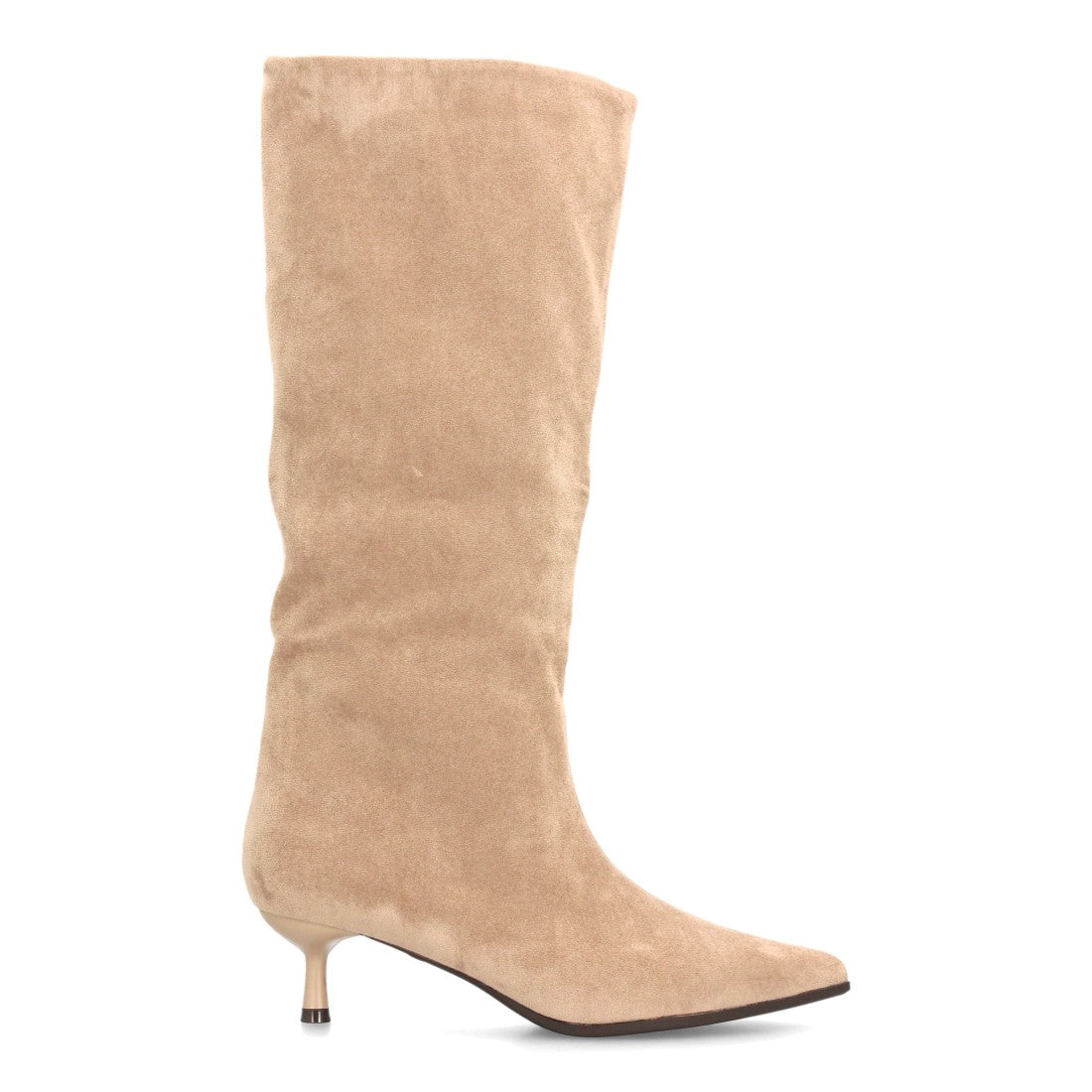 Botas con tacón fino para mujer A-6023-Beige