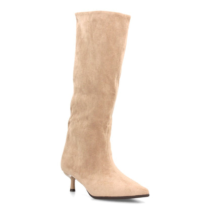 Botas con tacón fino para mujer A-6023-Beige