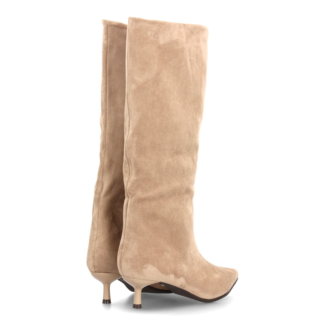 Botas con tacón fino para mujer A-6023-Beige