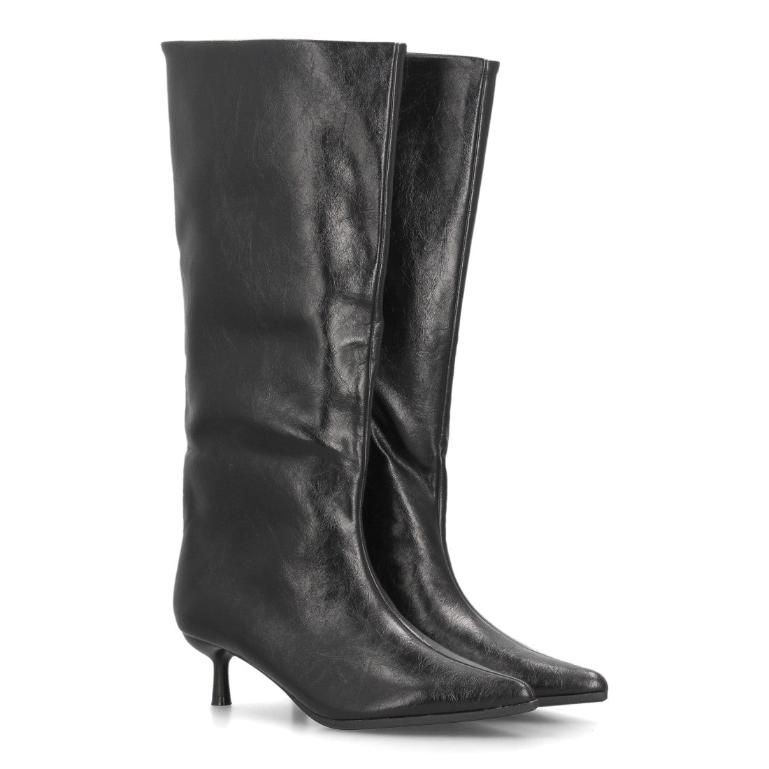 Botas con tacón fino para mujer A-6022-Negro