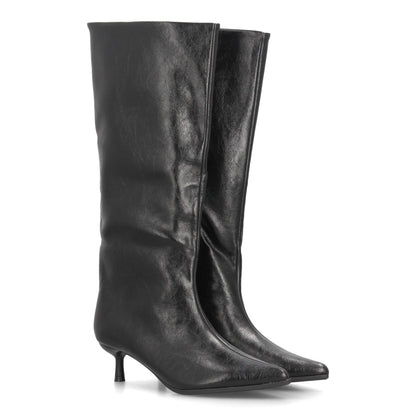 Botas con tacón fino para mujer A-6022-Negro