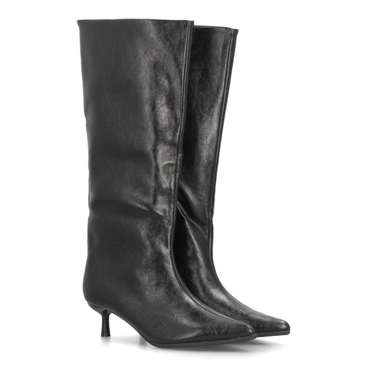 Botas con tacón fino para mujer A-6022-Negro