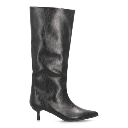Botas con tacón fino para mujer A-6022-Negro