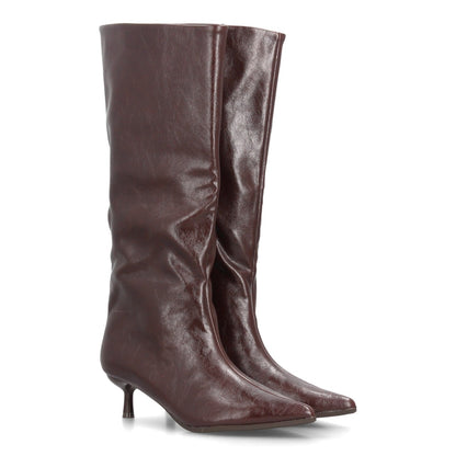 Botas con tacón fino para mujer A-6022-Cafe