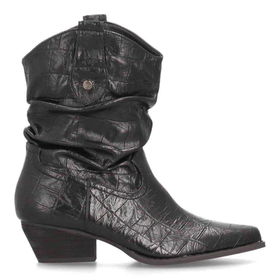 Botines para mujer de inspiración cowboy A-6200-Negro