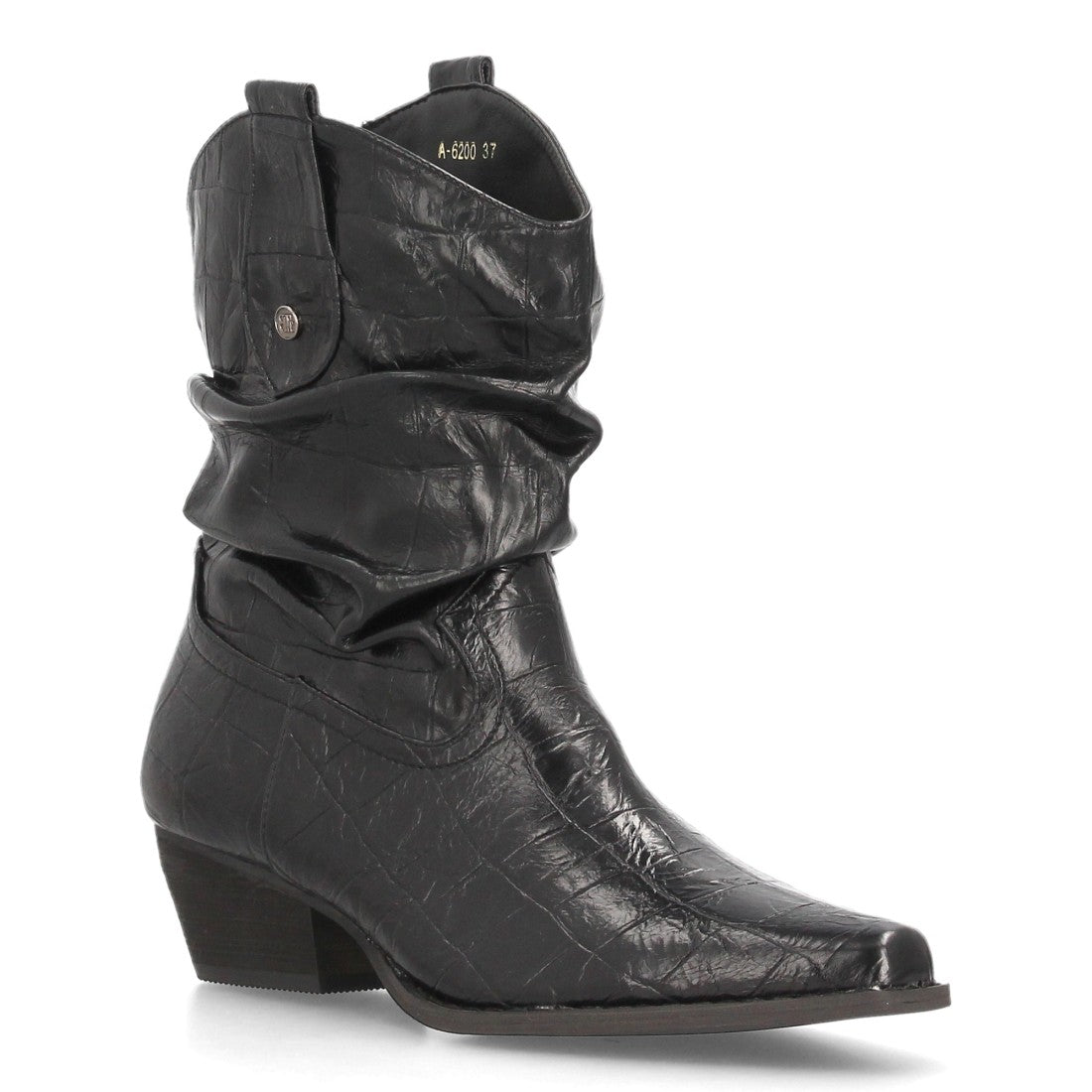 Botines para mujer de inspiración cowboy A-6200-Negro