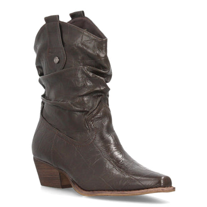 Botines para mujer de inspiración cowboy A-6200-Cafe