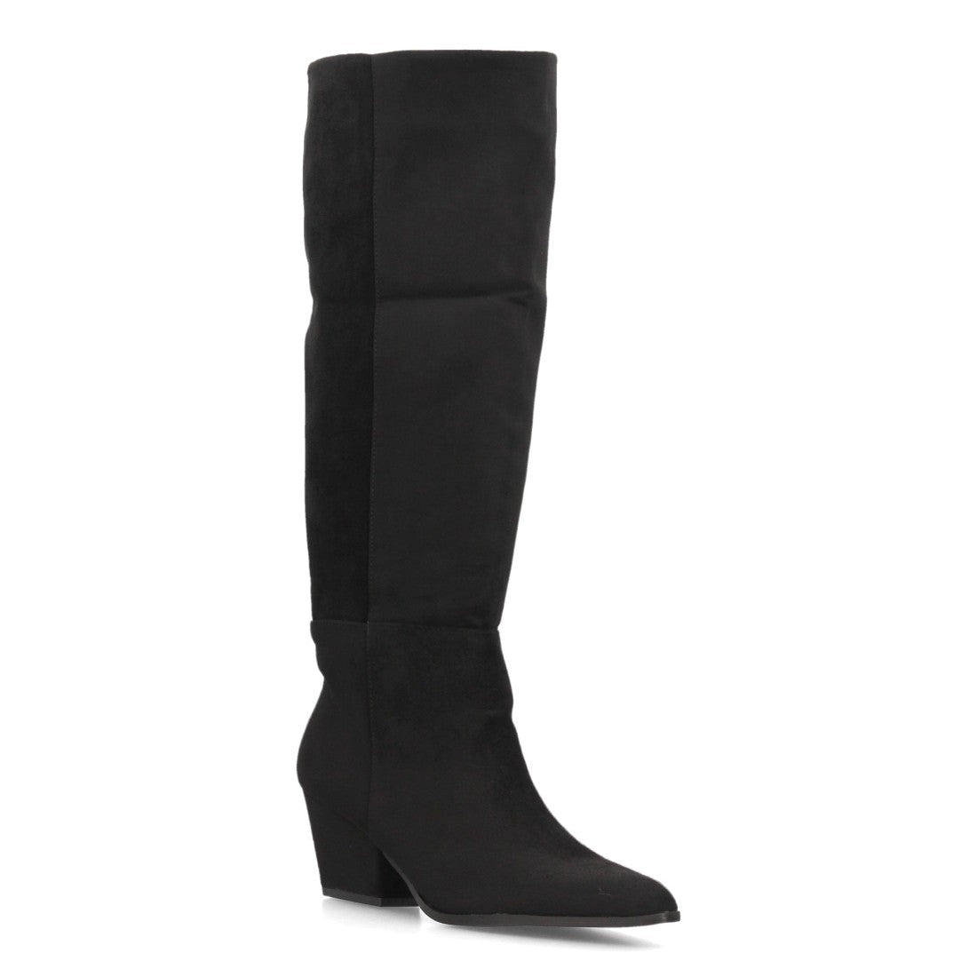 Botas de tacón ancho para mujer A-6028-Negro