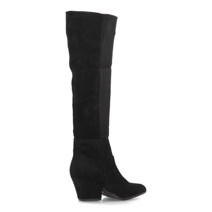 Botas de tacón ancho para mujer A-6028-Negro