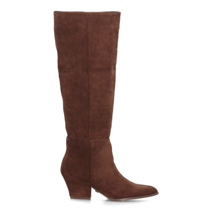Botas de tacón ancho para mujer A-6028-Cafe