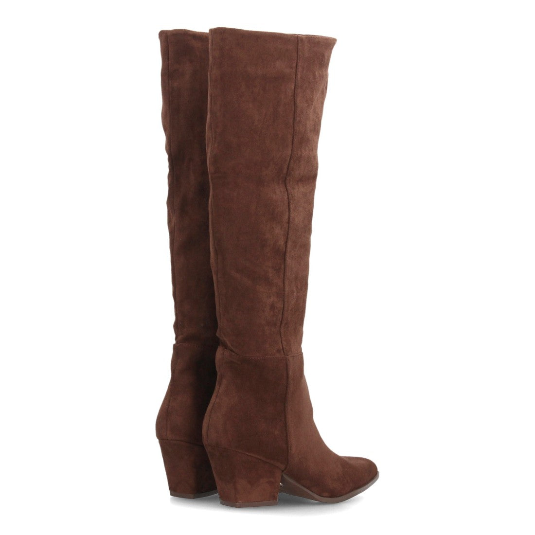 Botas de tacón ancho para mujer A-6028-Cafe