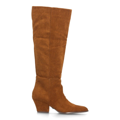 Botas de tacón ancho para mujer A-6028-Camel