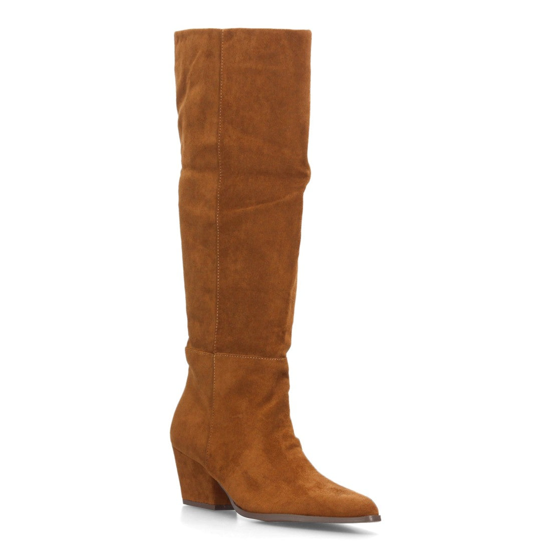 Botas de tacón ancho para mujer A-6028-Camel