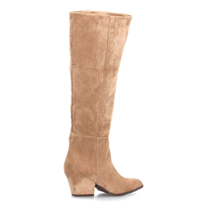 Botas de tacón ancho para mujer A-6028-Kaki