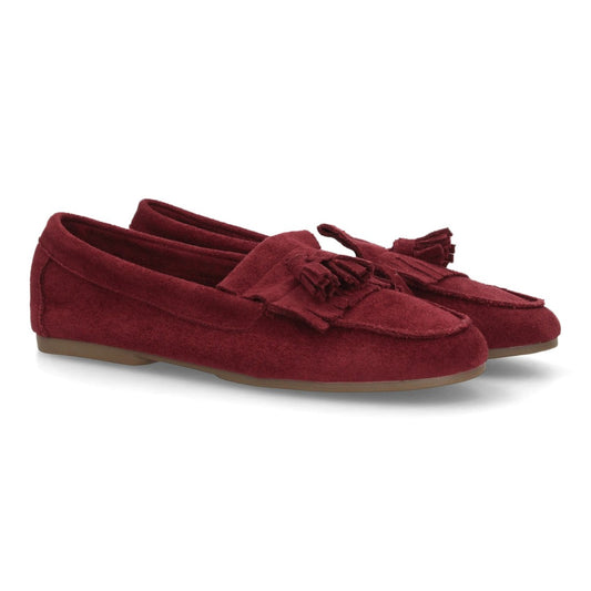 Mocasines para mujer de estilo clásico GG-5760-Burdeos