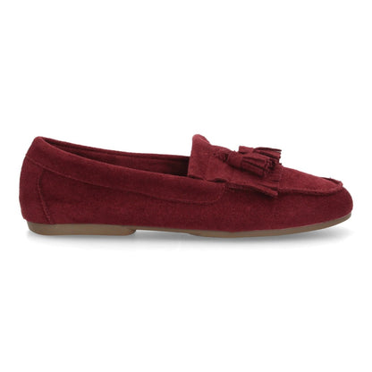 Mocasines para mujer de estilo clásico GG-5760-Burdeos