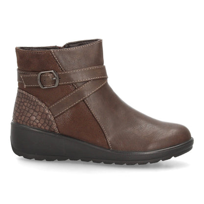 Botines con cuña para mujer M605-Marron