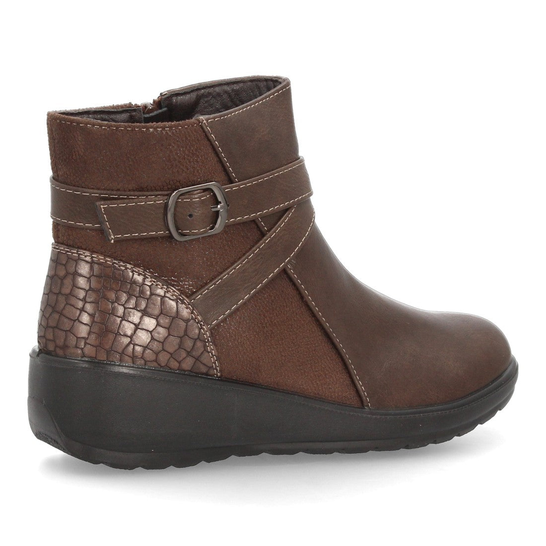Botines con cuña para mujer M605-Marron