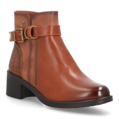 Botines con tacón para mujer L201-Camel