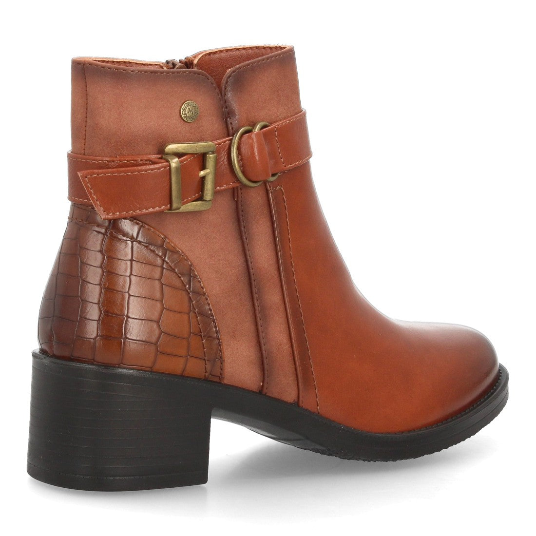 Botines con tacón para mujer L201-Camel