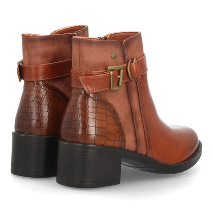 Botines con tacón para mujer L201-Camel
