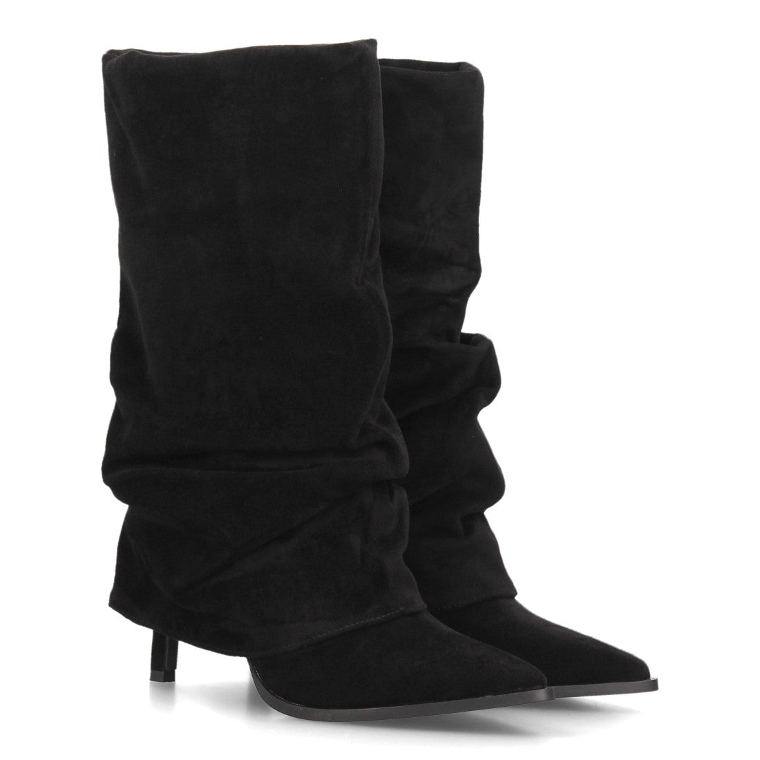Botas con tacón fino para mujer 69051-Negro