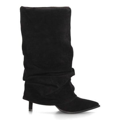 Botas con tacón fino para mujer 69051-Negro