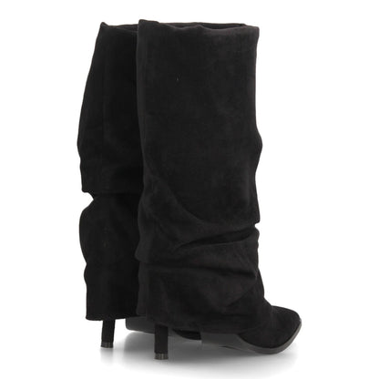 Botas con tacón fino para mujer 69051-Negro