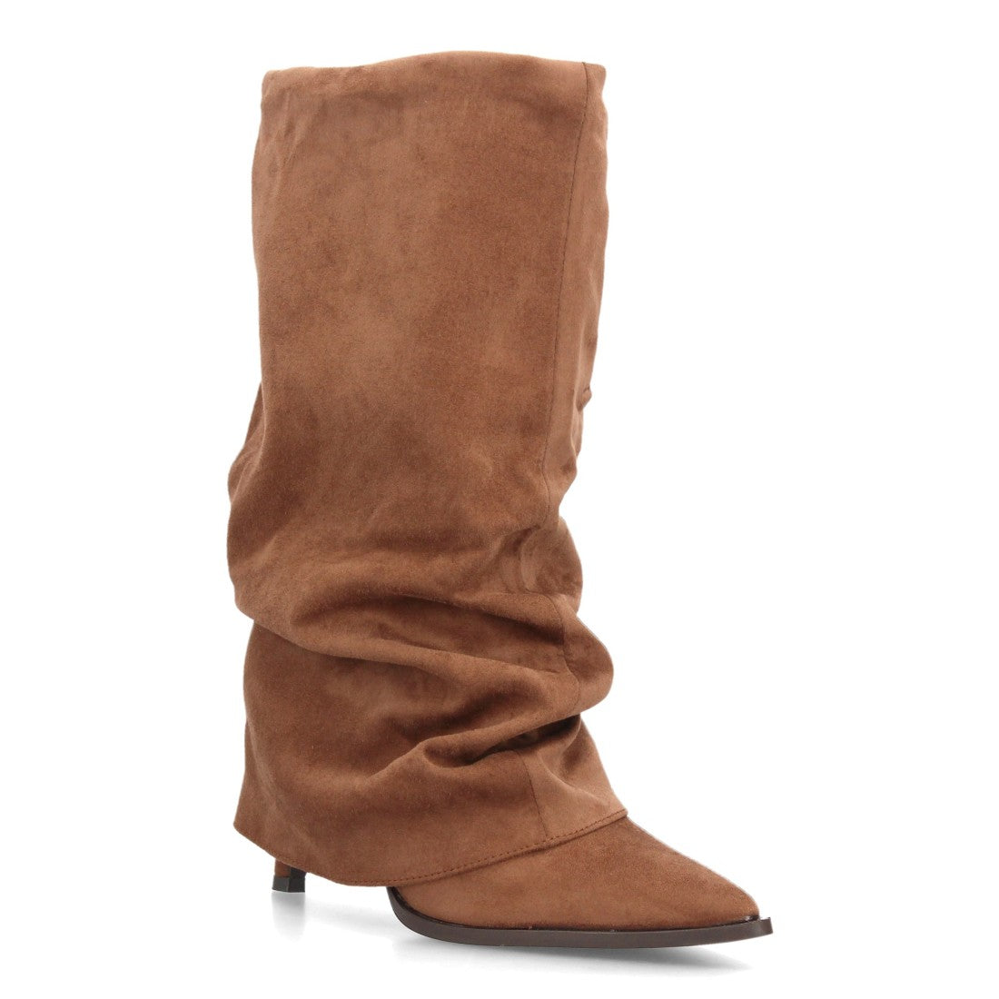 Botas con tacón fino para mujer 69051-Camel