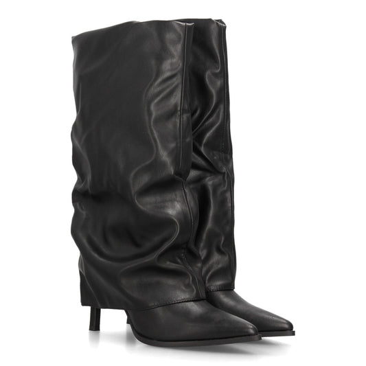 Botas con tacón fino para mujer 69052-Negro