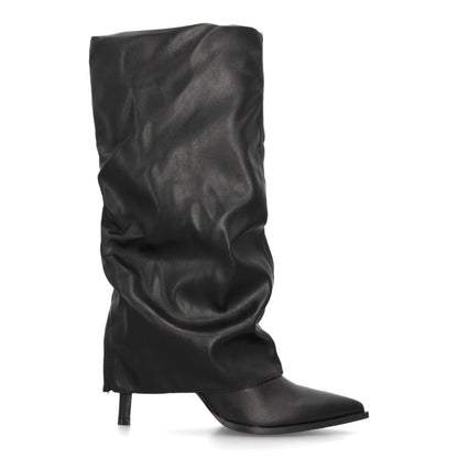 Botas con tacón fino para mujer 69052-Negro