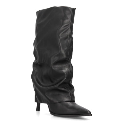 Botas con tacón fino para mujer 69052-Negro