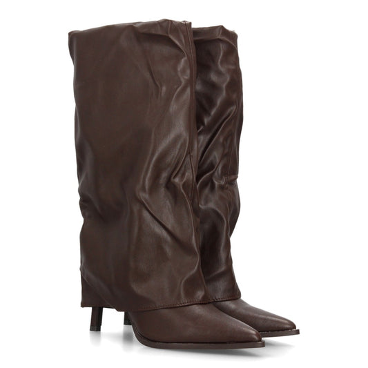 Botas con tacón fino para mujer 69052-Marron
