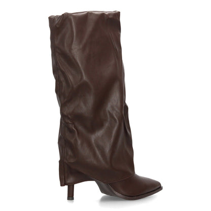 Botas con tacón fino para mujer 69052-Marron