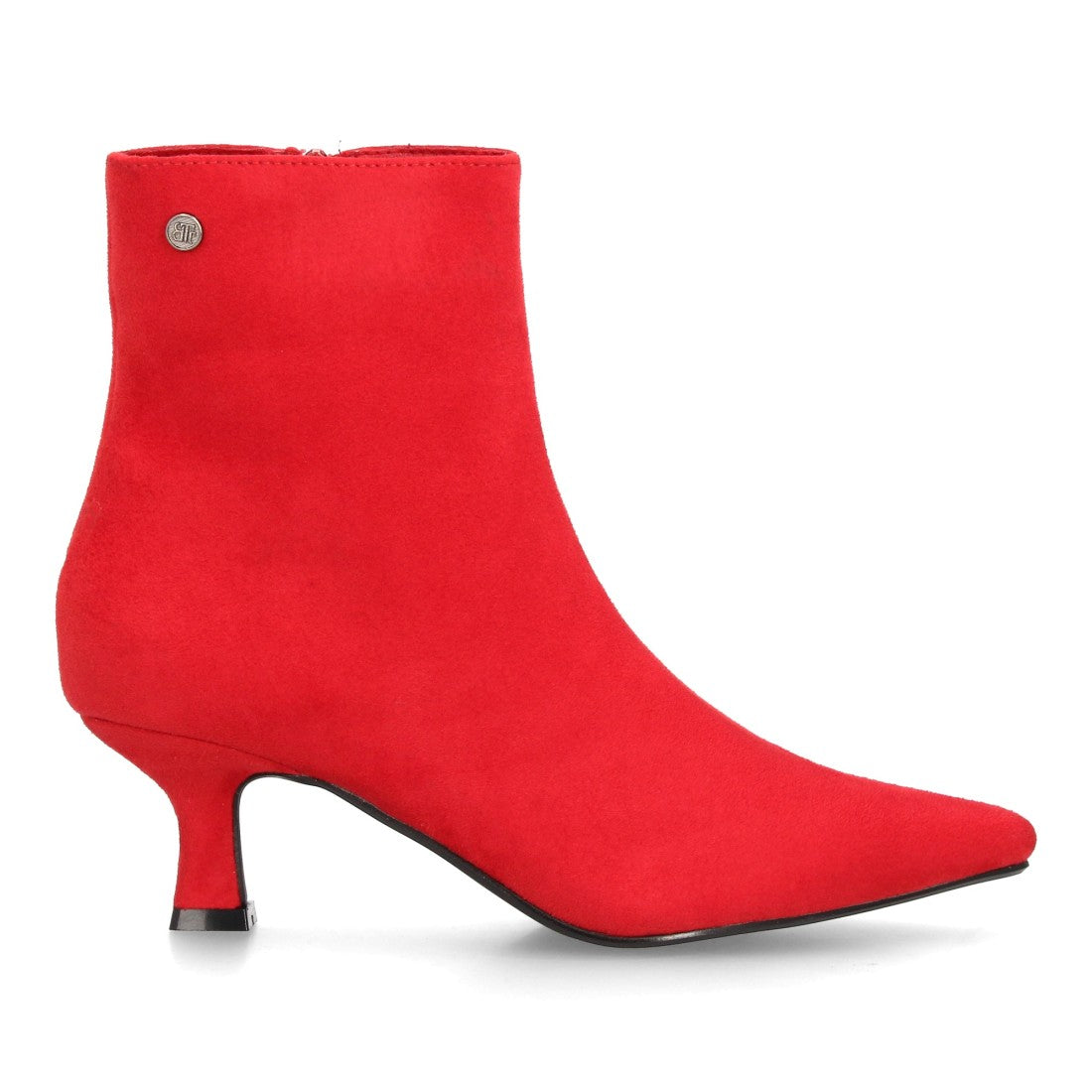 Botines con tacón para mujer A-6011-Rojo