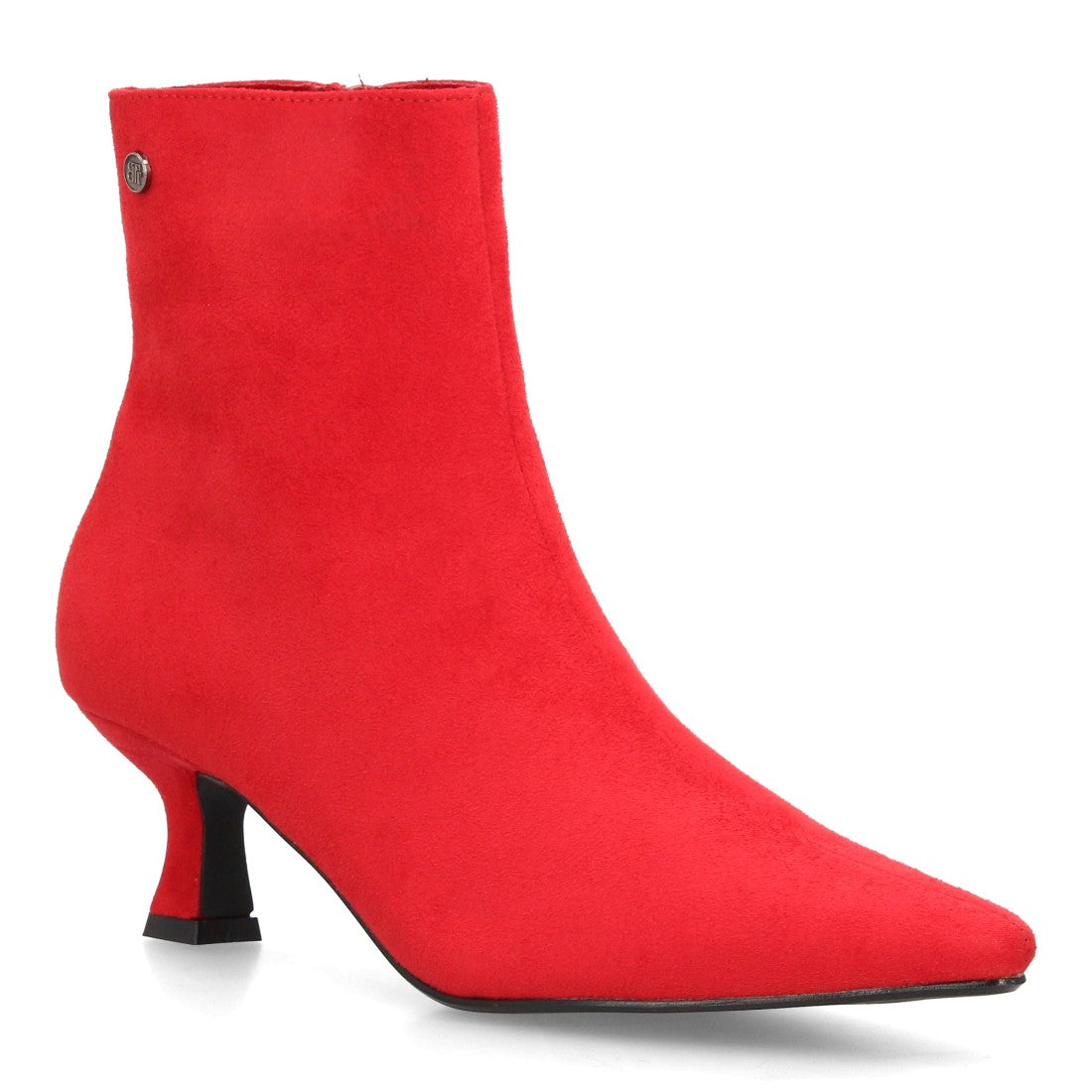 Botines con tacón para mujer A-6011-Rojo