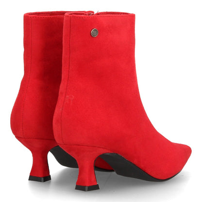 Botines con tacón para mujer A-6011-Rojo