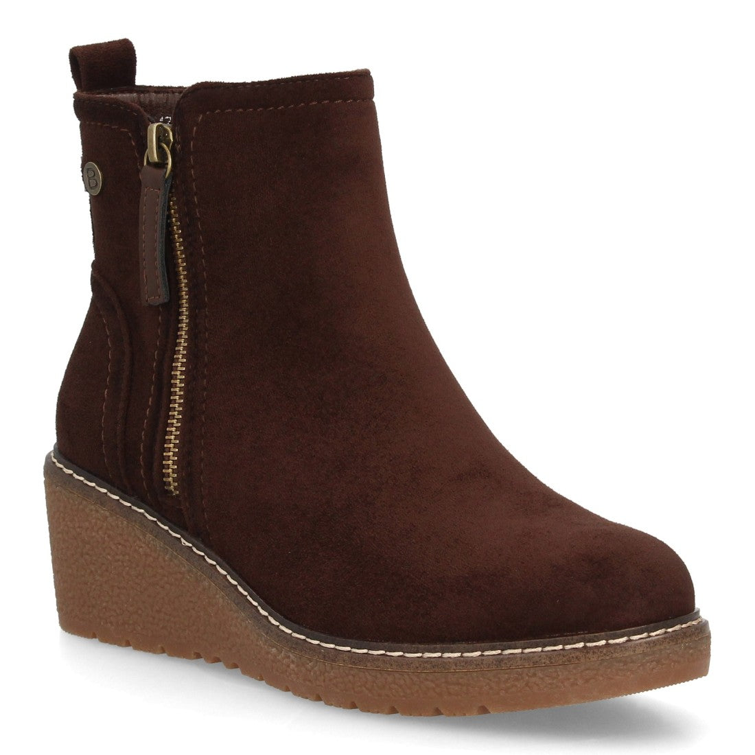 Botines de cuña para mujer 1986-17-Marron