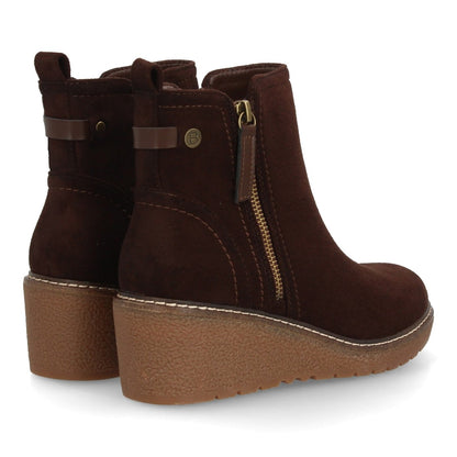 Botines de cuña para mujer 1986-17-Marron