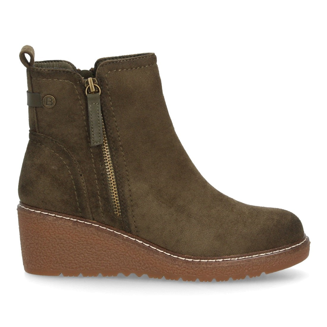 Botines de cuña para mujer 1986-17-Verde