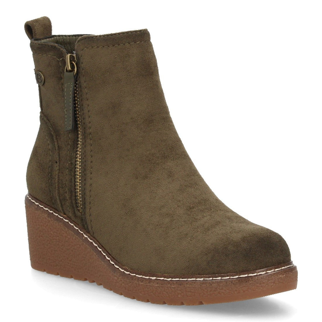 Botines de cuña para mujer 1986-17-Verde