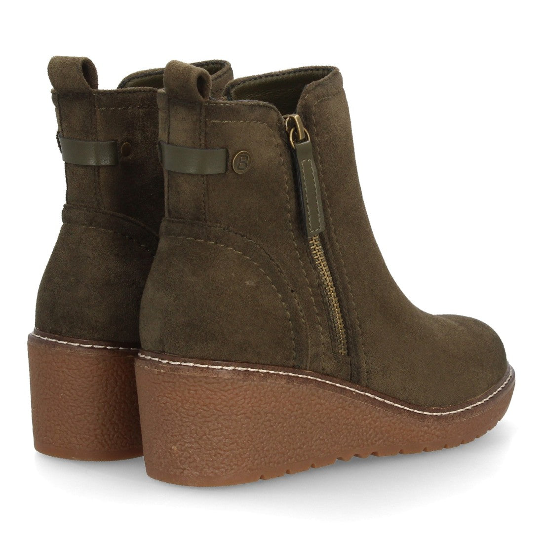 Botines de cuña para mujer 1986-17-Verde