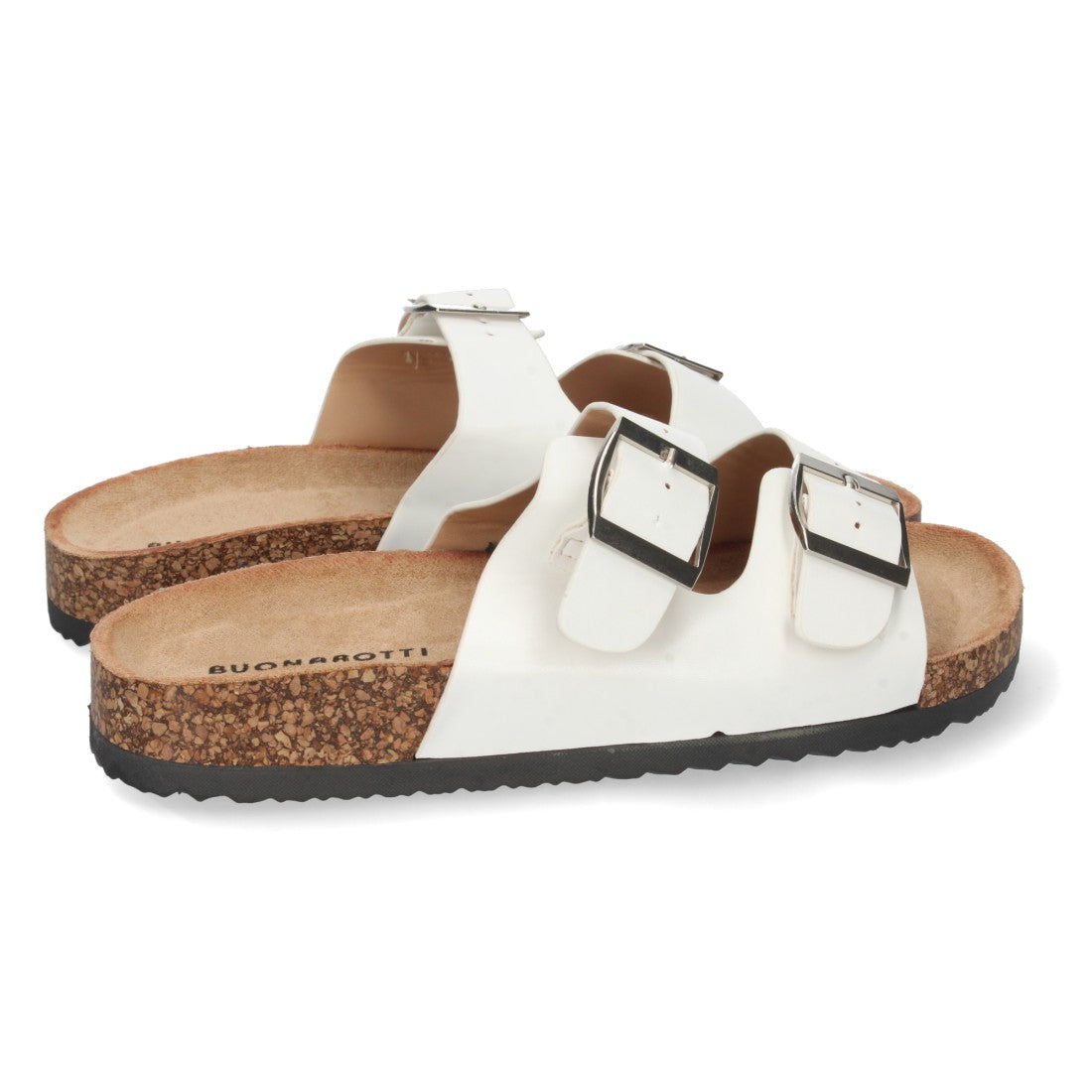 Sandalias planas con planta Bio para mujer 1AY-1056-Blanco