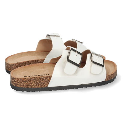 Sandalias planas con planta Bio para mujer 1AY-1056-Blanco