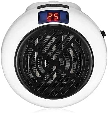 Mini Estufa Escalfa-mans Elèctric 1350W - Endoll Calefactor amb Comandament a Distància i Pantalla LED
